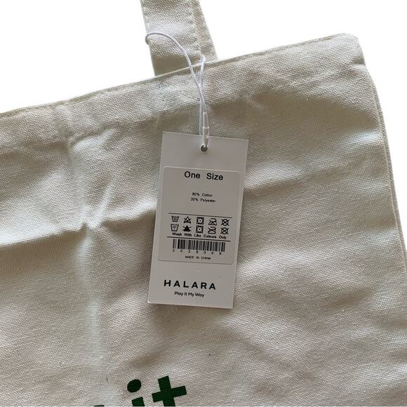 Halara Play It My Way Canvas Tote Bag OS - Picture 4 of 6